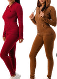 Seamless Zip Hoodie Set