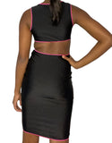 Hot Pink and Black Party Dress