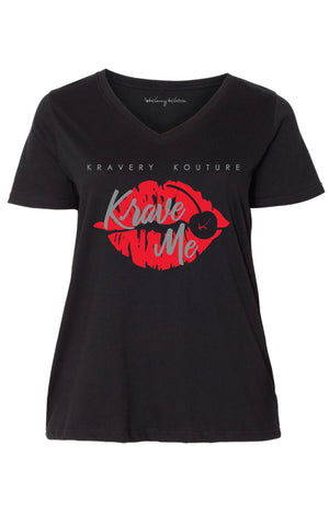 Krave Me Kurvy V-Neck Tees