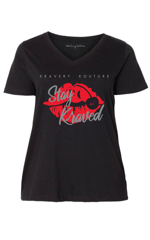 Stay Kraved Kurvy V-Neck Tees